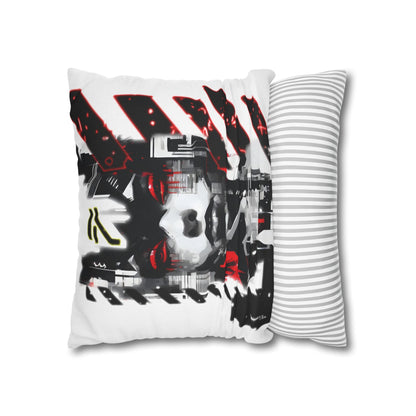 Bold Graphic Pillowcase, Unique Decorative Cushion Cover for Modern Home, Cyberpunk Art Decor, Gift for Art Lovers, Stylish Throw Pillow