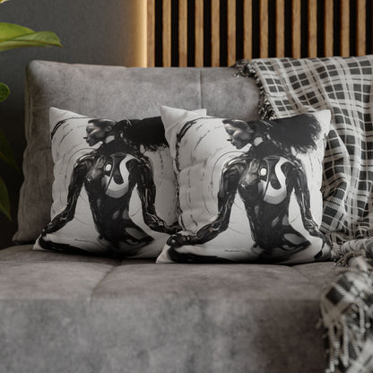 Square Pillowcase with Edgy Futuristic Design