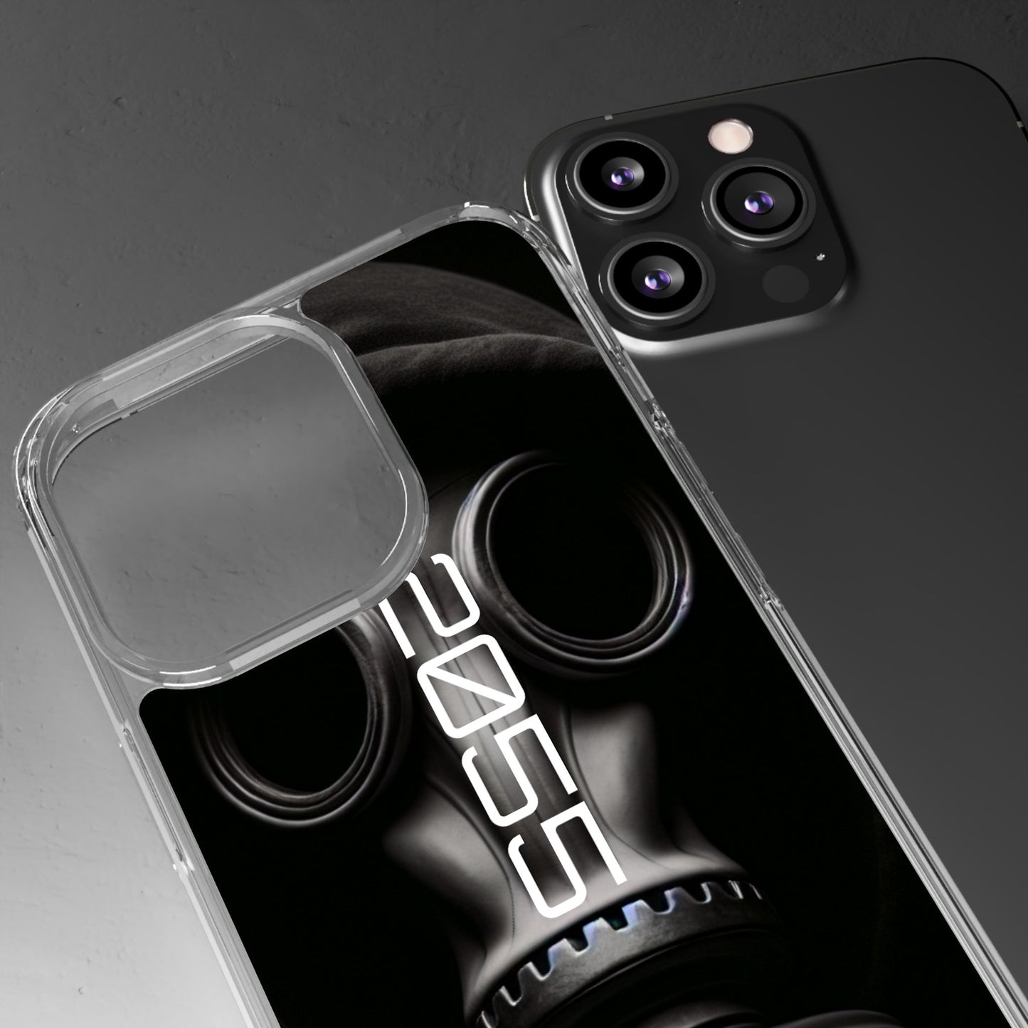 Phone Case Dystopian Gas Mask Design