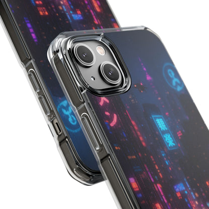 Neon City Phone Case - Magnetic Clear Impact Cases, Customizable Phone Cover, Gifts for Tech Lovers, Stylish Protection, Modern Design