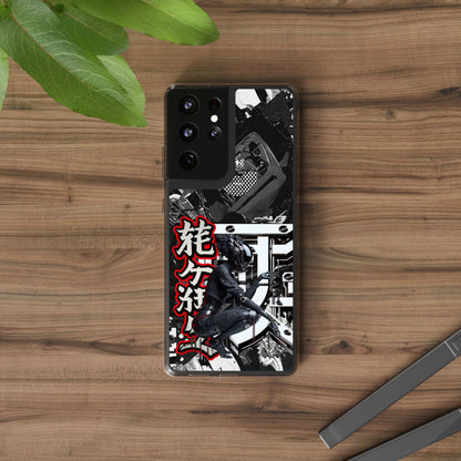 Clear Phone Case with Stylish Graphic Design for Tech Enthusiasts