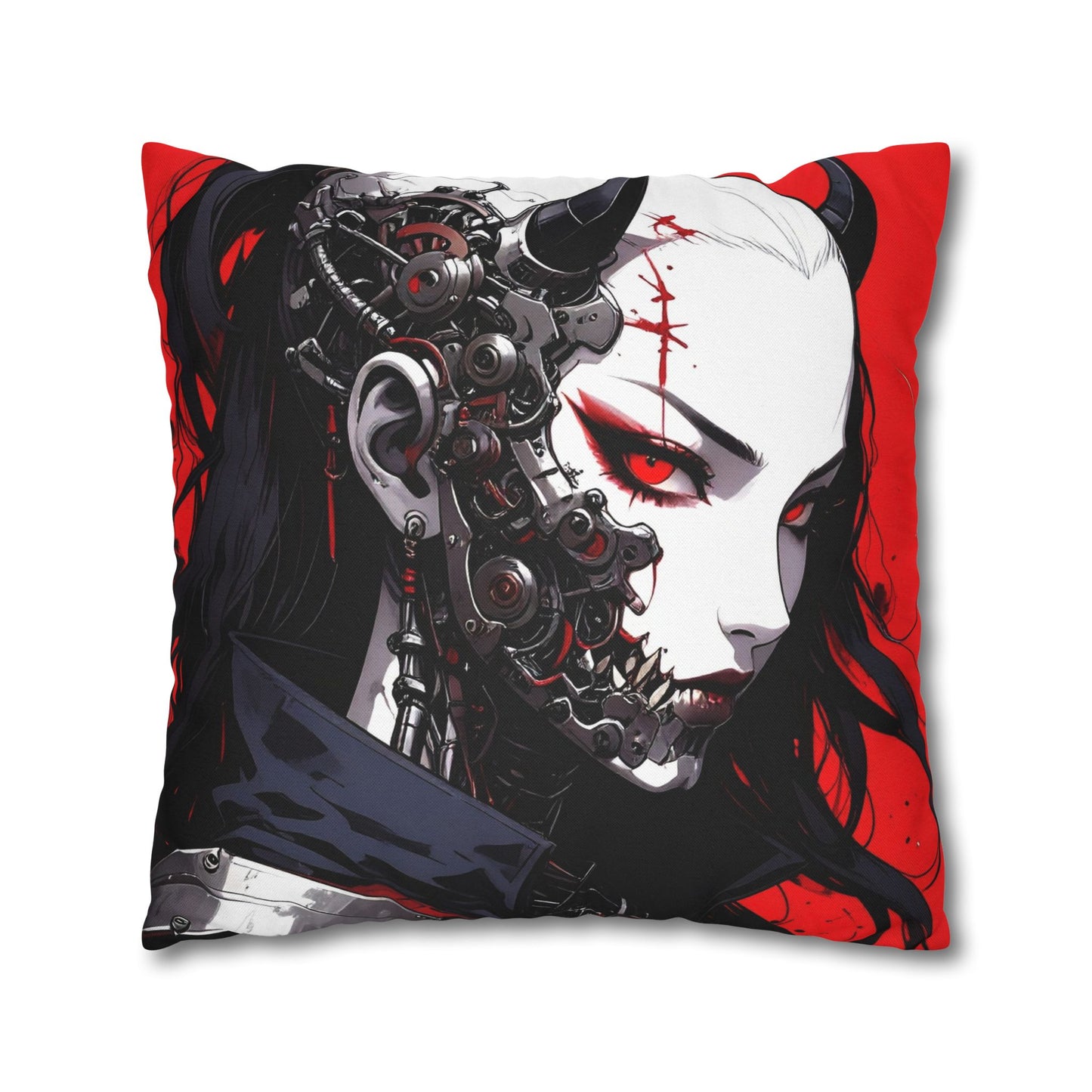 Futuristic Anime Style Pillowcase, Cyberpunk Decor, Gift for Anime Lovers, Home Accessories, Housewarming Present, Cozy Bedroom
