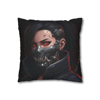 Cyberpunk-Style Velvet Pillowcase, Decorative Pillow, Home Decor, Unique Gift, Futuristic Accent, Gaming Room Decoration