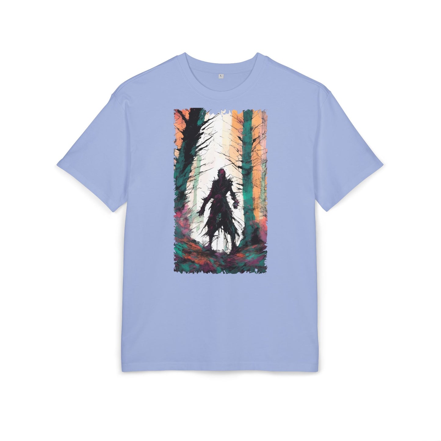 Artistic Oversized Tee - Forest Silhouette Design, Casual Unisex Fashion, Perfect for Nature Lovers, Gift for Friends, Relaxed Everyday Wear