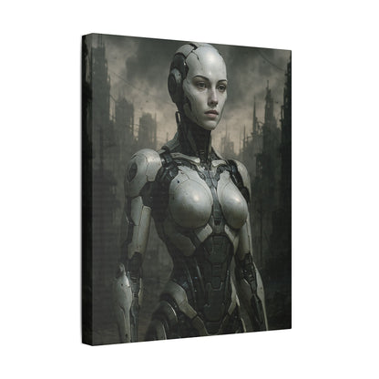 Futuristic Robot Art Canvas Print, Sci-Fi Home Decor, Modern Wall Art, Tech-Inspired Artwork, Gift for Tech Lovers
