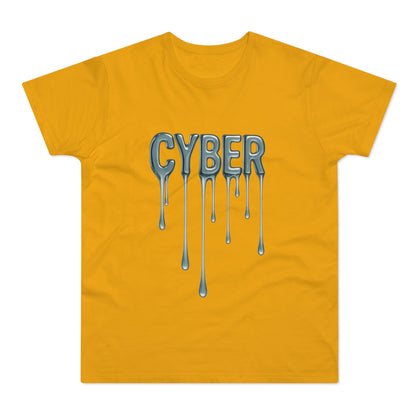 Cool Drippy Cyber T-Shirt, Unisex Graphic Tee, Casual Wear, Tech Enthusiast Gift, Trendy Streetwear for All Occasions
