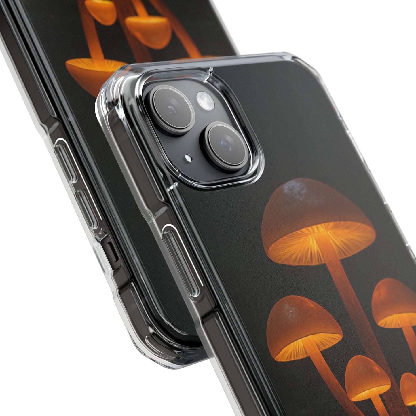 Magnetic Clear Impact Cases, Mushroom Phone Case, Eco-Friendly Phone Cover, Unique Phone Accessories, Gift for Nature Lovers, Artistic