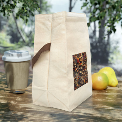Mushroom Art Canvas Lunch Bag, Eco-Friendly, Insulated Tote for Work/School, Gift for Nature Lovers, Picnic Essential