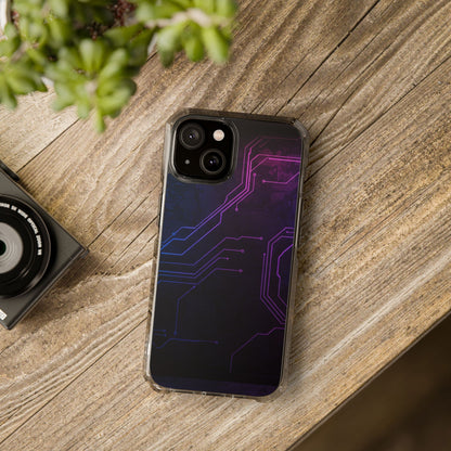 Magnetic Clear Phone Case - Tech-Inspired Design for Gamers, Stylish Protection, Gift for Tech Lovers, Phone Accessories, Customizable Case