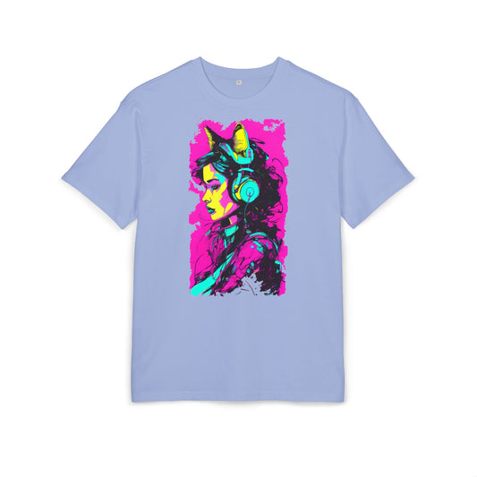 Colorful Music Lover Unisex Heavy Oversize Tee - Vintage Style Graphic, Music Gift, Casual Wear, Fun Street Fashion, Unique Tees