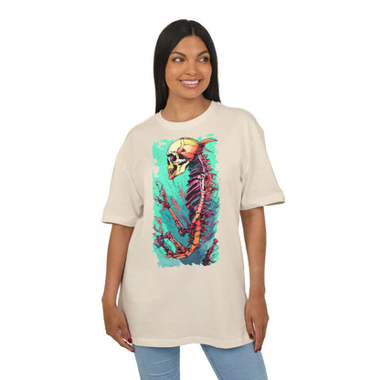 Colorful Skeleton Art Unisex Heavy Oversize Tee | Graphic Tee, Skeleton Shirt, Artsy Gift, Halloween Apparel, Trendy Streetwear