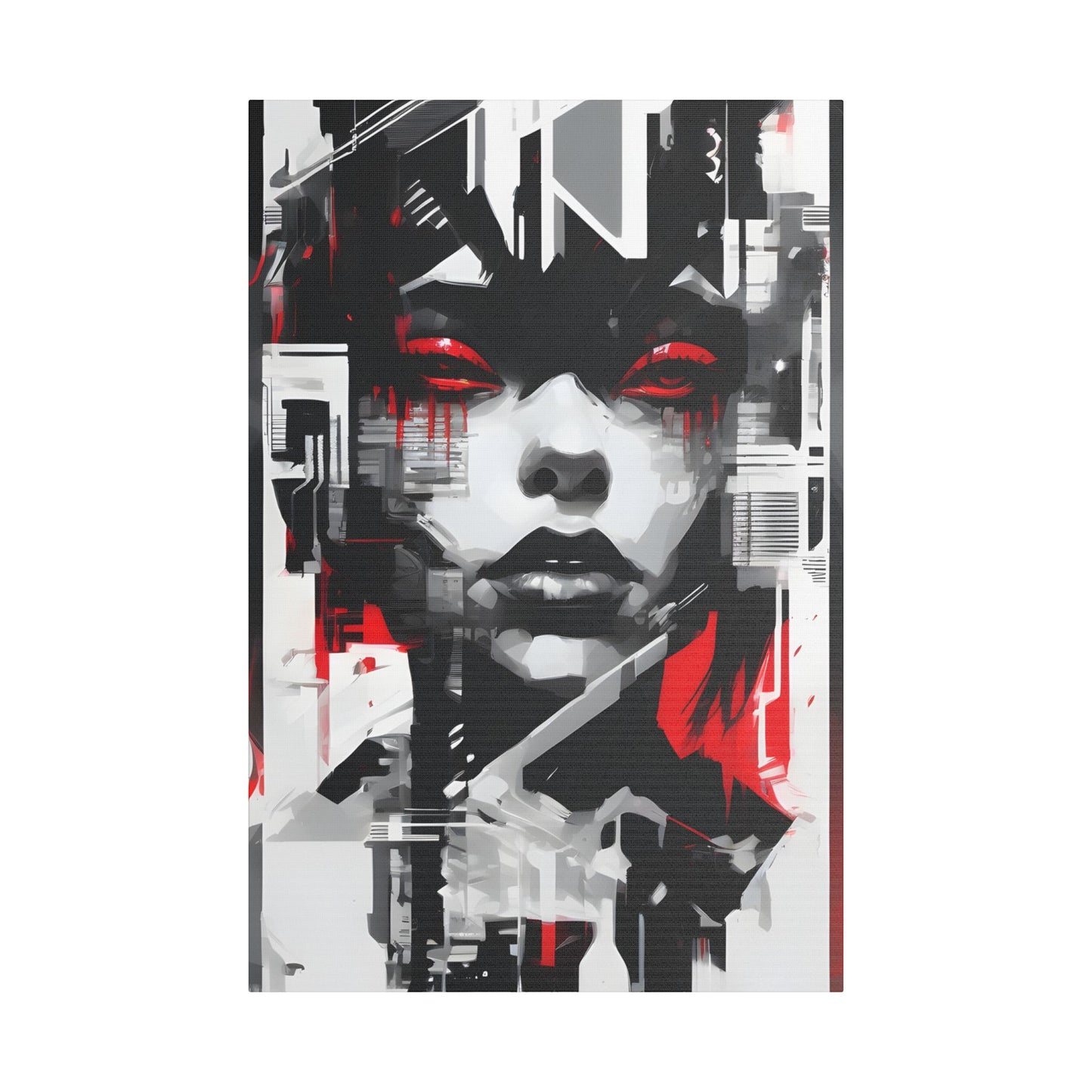 Stretched Canvas Art, Edgy Wall Decor, Modern Home Interior, Statement Piece, Unique Artwork for Living Room, Gift Idea