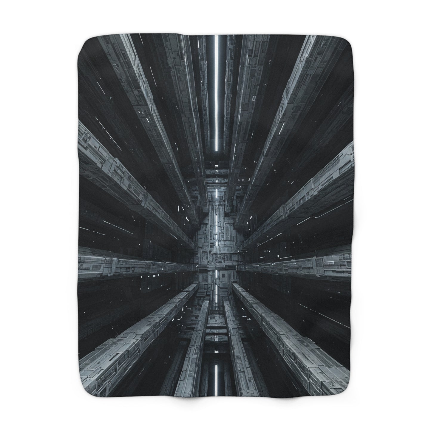 Futuristic Sherpa Fleece Blanket for Cozy Nights