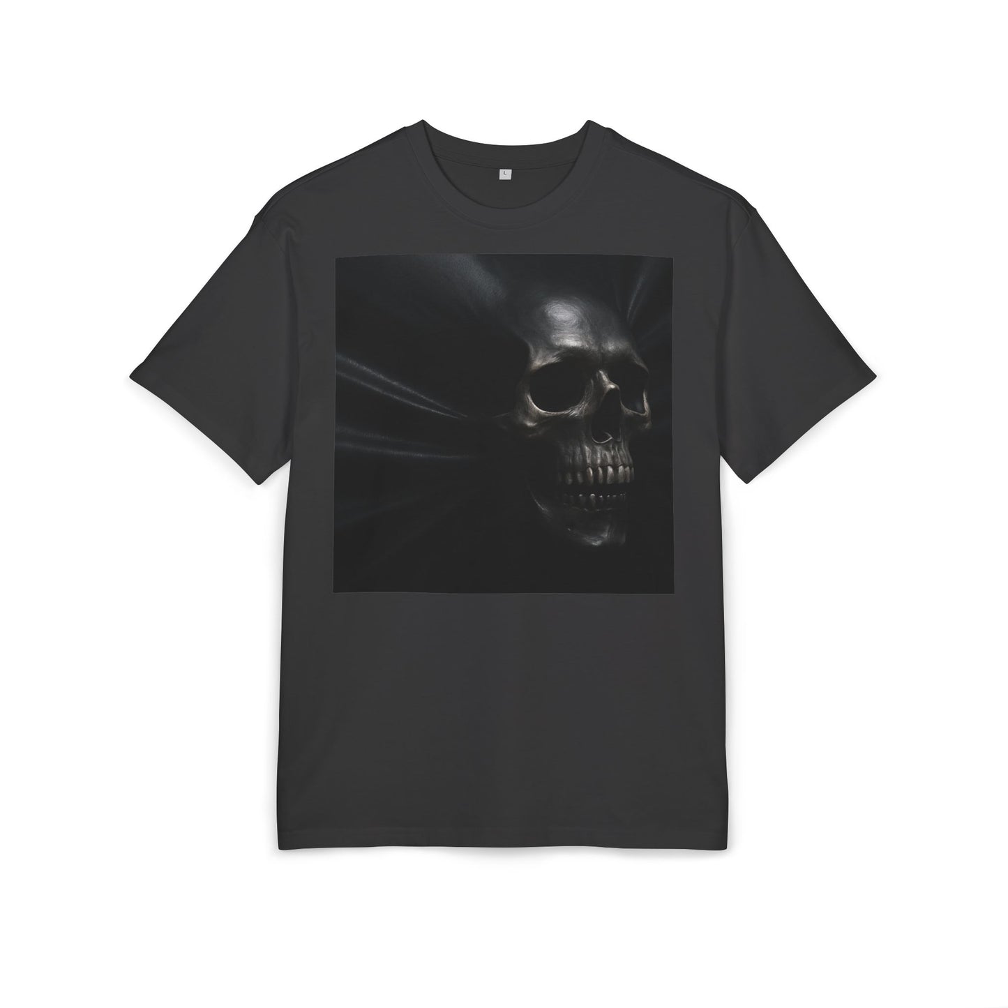 Skull Graphic Oversized Tee - Unisex Heavy Tee for Casual Wear, Street Style, Halloween Attire, Gift for Friends, Unique Art Tee