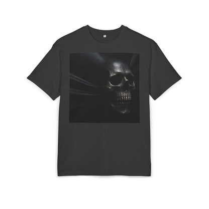 Skull Graphic Oversized Tee - Unisex Heavy Tee for Casual Wear, Street Style, Halloween Attire, Gift for Friends, Unique Art Tee
