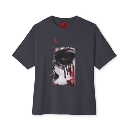Chic Oversized Graphic Tee - Edgy Art Shirt, Casual Everyday Wear, Fashion Statement, Gift for Art Lovers, Unisex Street Style