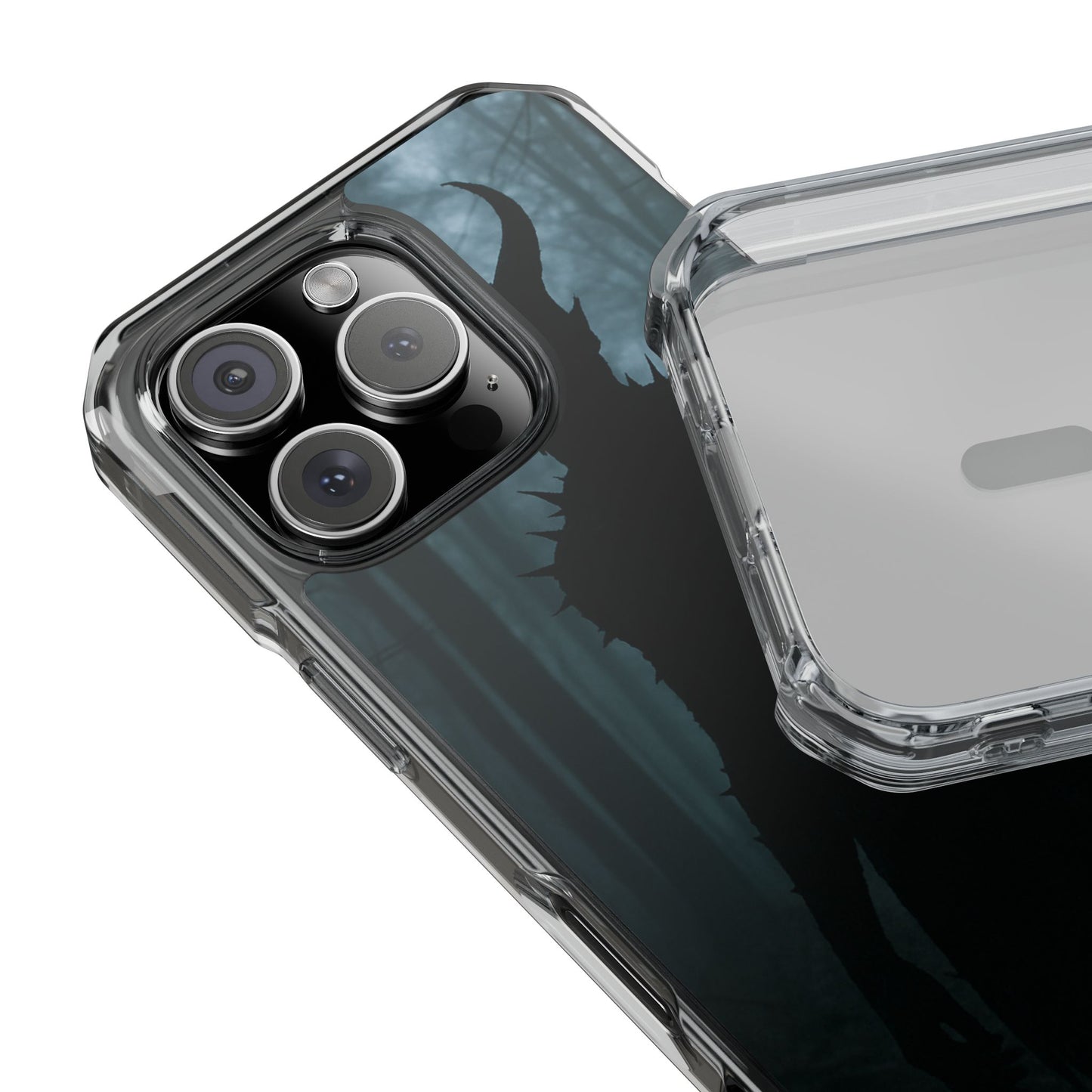Magnetic Phone Cases, Dark Fantasy Case, Spooky Halloween Accessory, Gift for Gamers, Customizable Clear Impact Cover