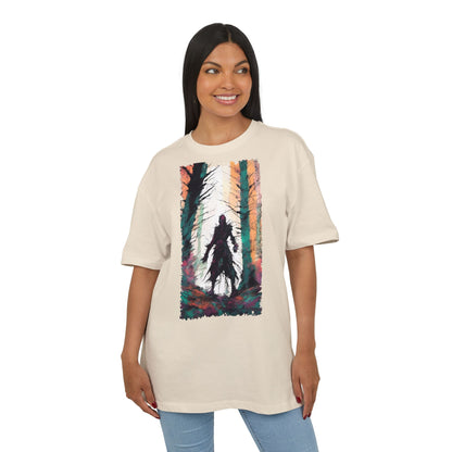 Artistic Oversized Tee - Forest Silhouette Design, Casual Unisex Fashion, Perfect for Nature Lovers, Gift for Friends, Relaxed Everyday Wear