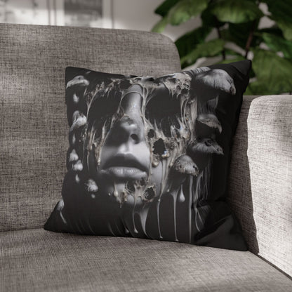 Dark Art Decorative Pillowcase, Gothic Home Decor, Statement Cushion Cover, Unique Gift for Art Lovers, Halloween Decor