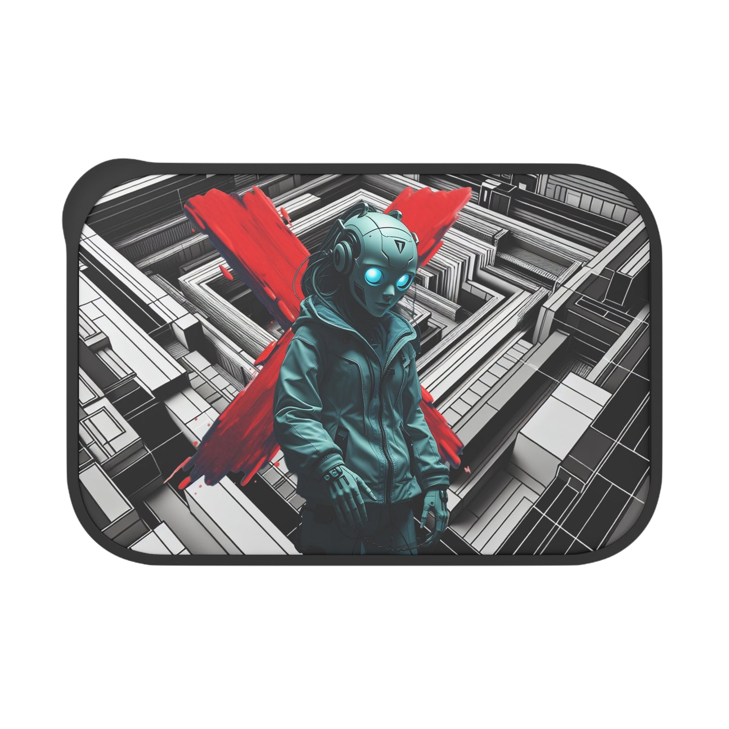 Futuristic Bento Box, Reusable Lunch Container, Eco-Friendly Meal Prep, Gift for Gamers, Unique Kitchenware