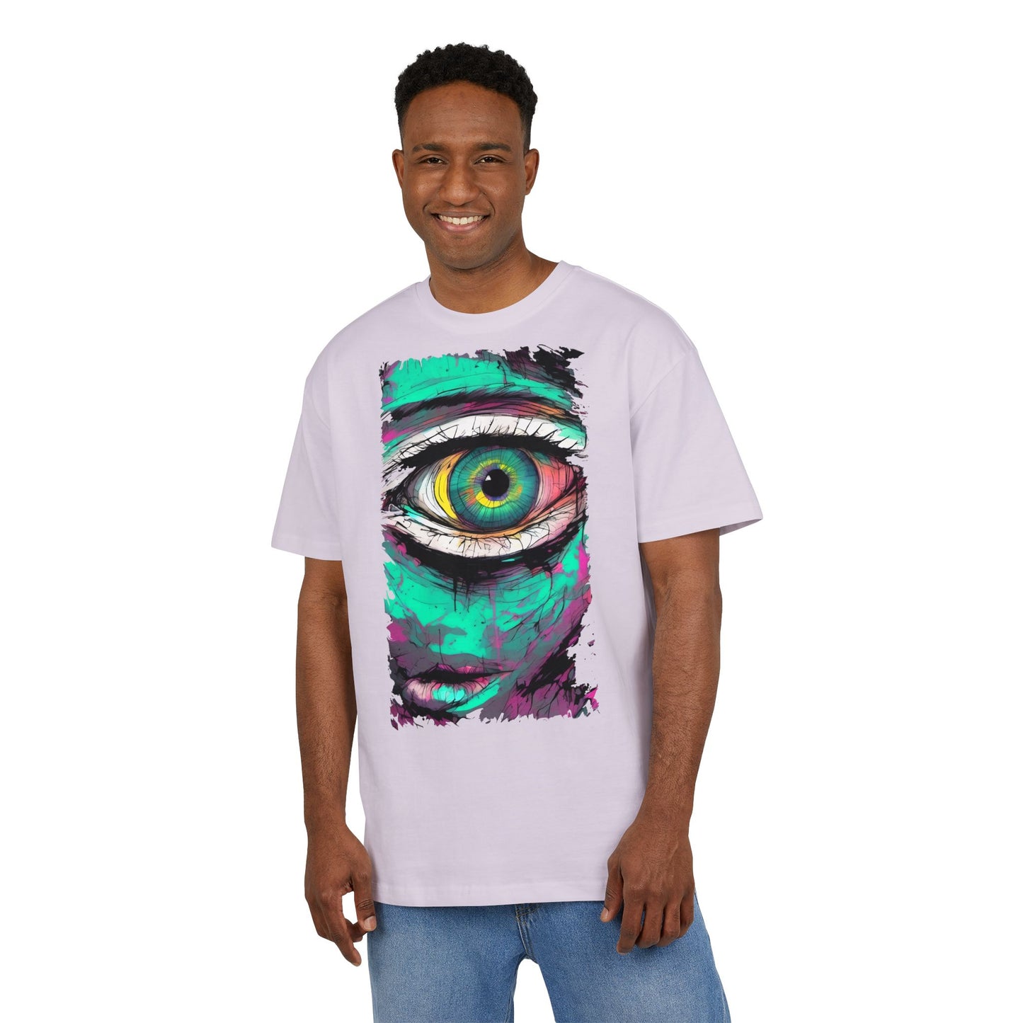 Stylish Eye Graphic Tee, Unisex Oversized T-Shirt, Casual Wear, Street Style, Gift for Art Lovers, Funky Apparel