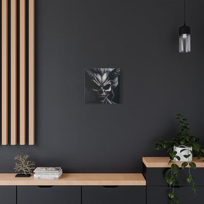 Gothic Wall Art, Demon Canvas, Creepy Decor, Dark Aesthetic Artwork, Spooky Home Decor, Halloween Art