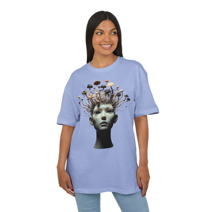 Unisex Heavy Oversize Tee - Artistic Mushroom Graphic Tee