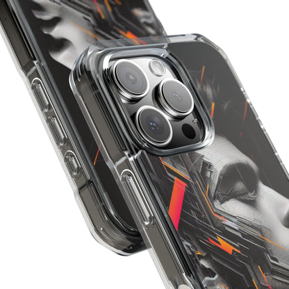 Magnetic Clear Impact Cases with Abstract Graphic, Stylish Phone Protection, Modern Gift for Tech Lovers, Unique Case
