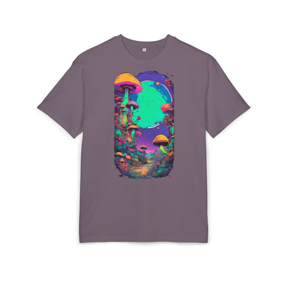 Psychedelic Mushroom Oversize Tee, Unisex Heavyweight Shirt, Bohemian Fashion, Festival Wear, Nature Lover Gift