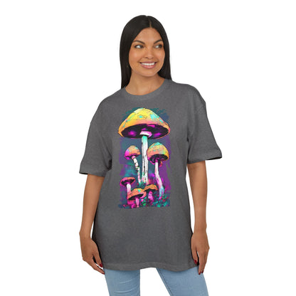 Trippy Mushroom Unisex Oversize Tee | Psychedelic Art Shirt, Retro Graphic Tee, Festival Wear, Gift for Nature Lovers, Streetwear