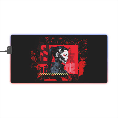 Hyped LED Gaming Mouse Pad, Cyberpunk Desk Decor, Gamer Gift, Gaming Setup Accessory, RGB Mousepad, Unique Gaming Gear
