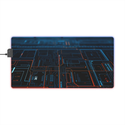 Gaming Mouse Pad with Abstract Cyber Design