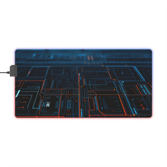 Gaming Mouse Pad with Abstract Cyber Design