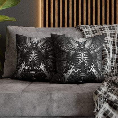 Gothic Skeleton Pillowcase - Dark Decor for Halloween, Bohemian Home, Gothic Style, Sofa Cushion, Unique Gift