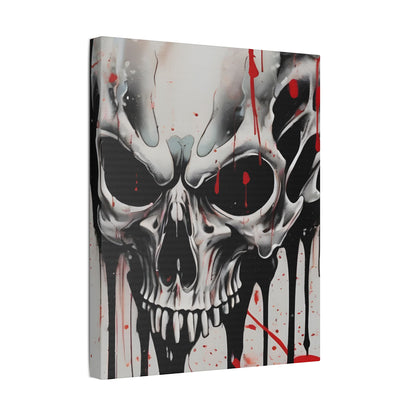 Skull Canvas Art, Edgy Wall Decor for Gothic, Halloween, and Alternative Aesthetics, Perfect for Home or Studio