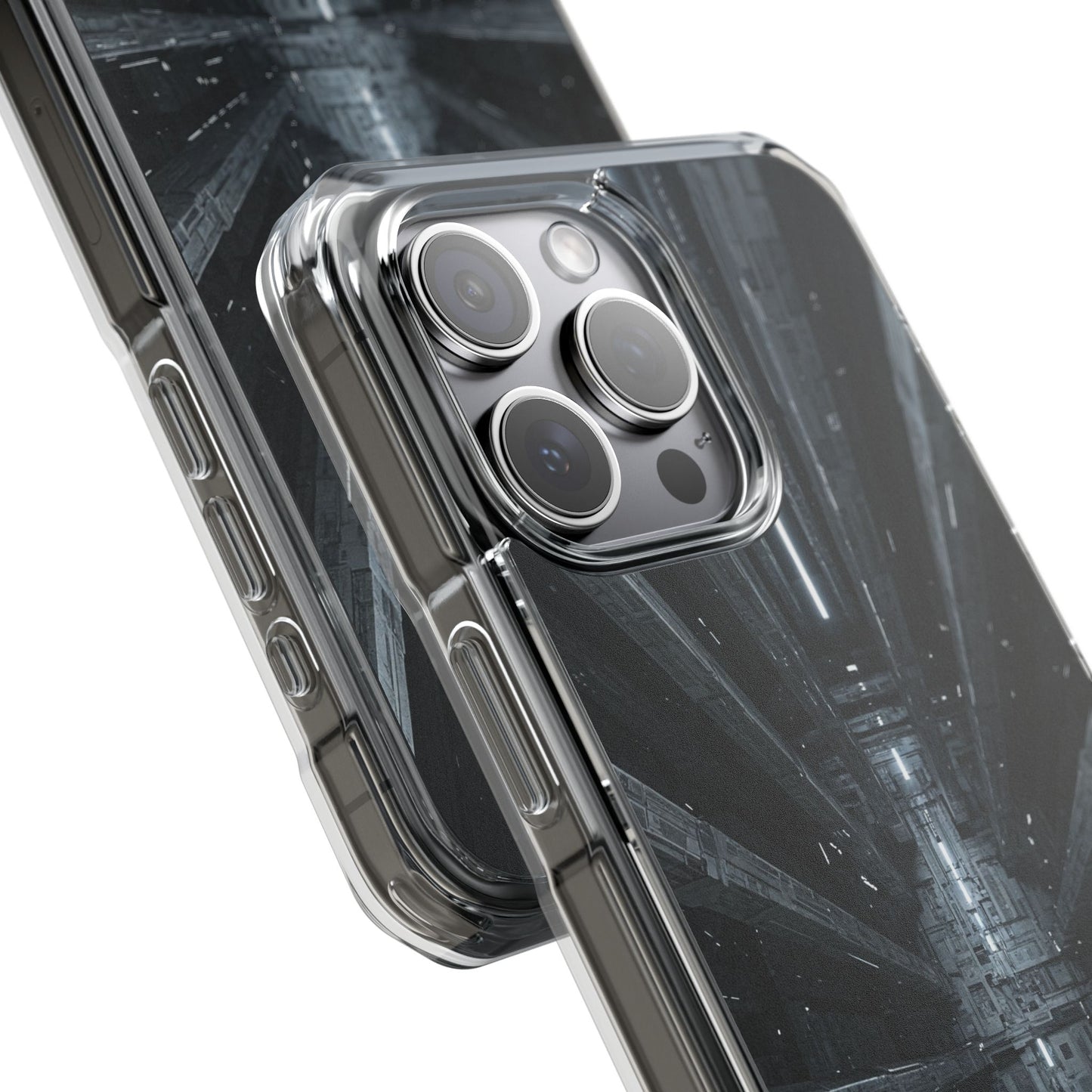 Sci-Fi Phone Case with Magnetic Clear Impact Design, Futuristic Cell Phone Cover, Unique Gifts for Tech Lovers, Holiday Present