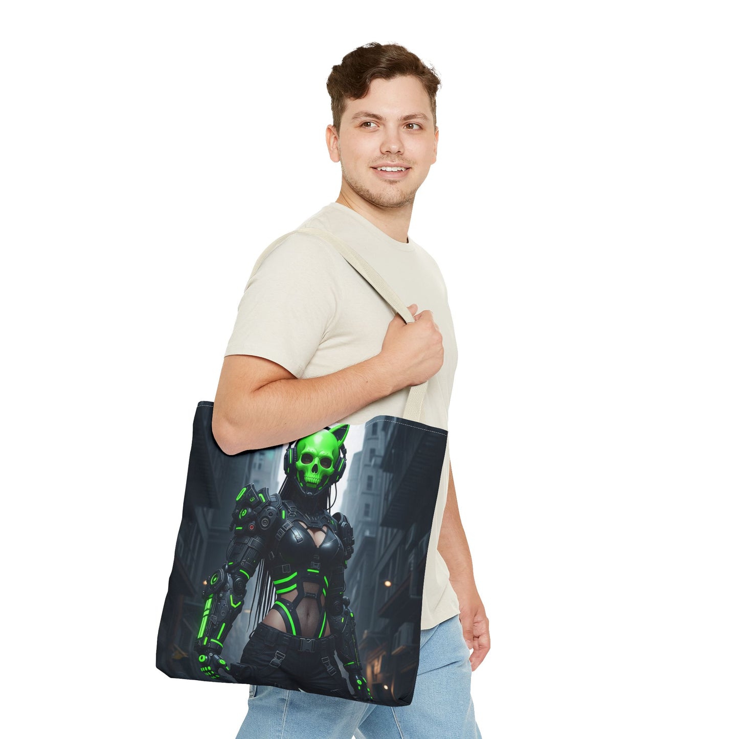 Futuristic Cyberpunk Tote Bag | Stylish AOP Bag with Neon Skull Design | Perfect Gift for Gamers and Tech Enthusiasts, Festival [...]