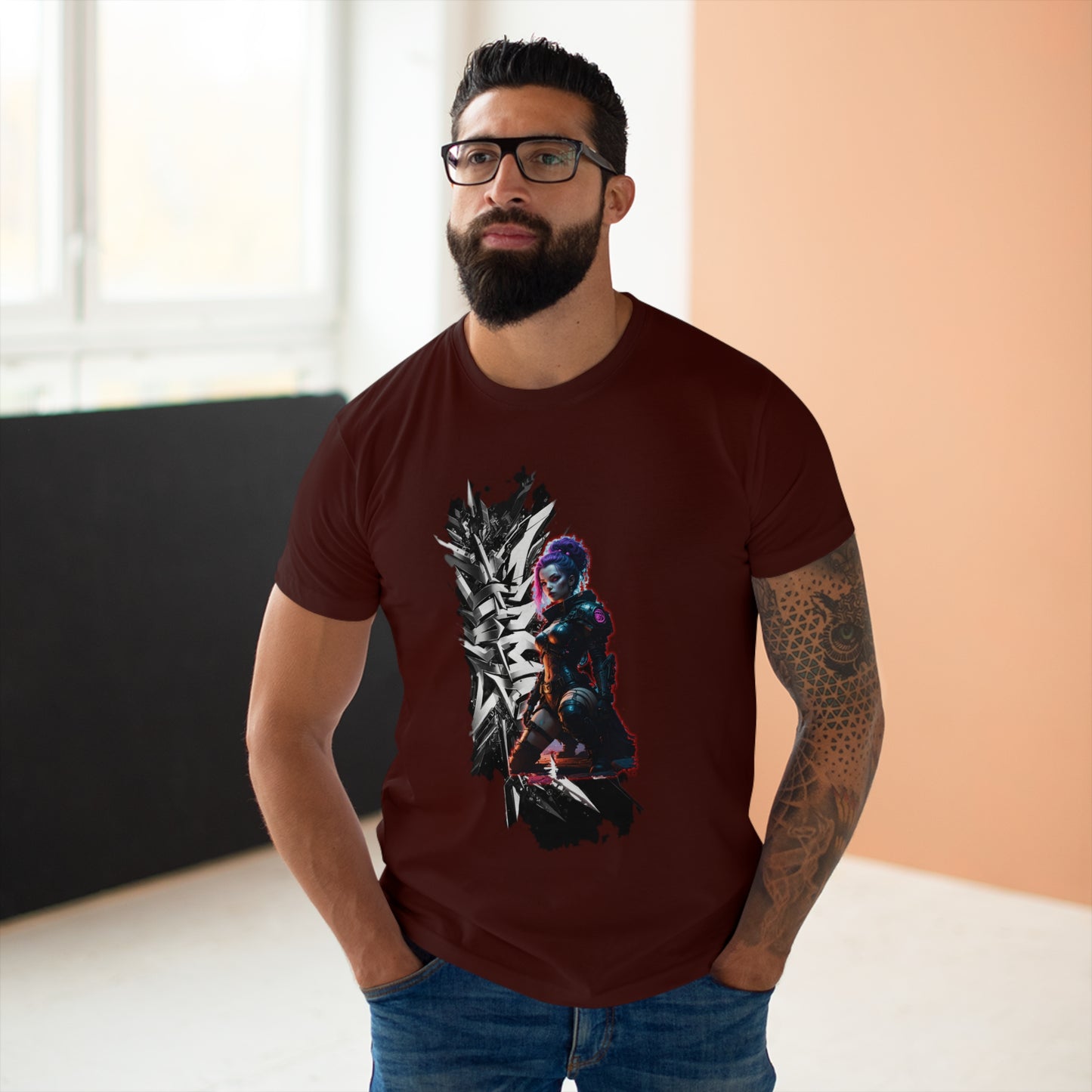 Unisex Graphic T-Shirt Featuring Bold Illustration, Streetwear Style Tee, Trendy Casual Wear, Perfect Gift for Graphic Art Lovers