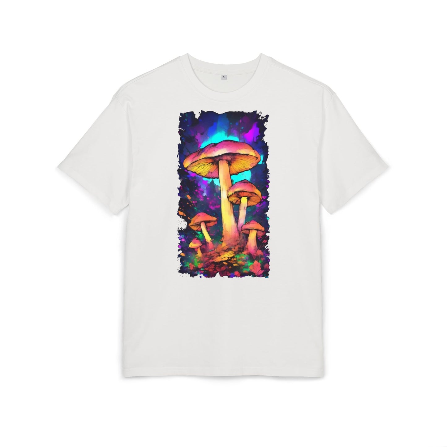 Psychedelic Mushroom Oversize Tee, Unisex Graphic Tee, Casual Summer Shirt, Gift for Nature Lovers, Festival Fashion