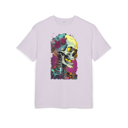 Colorful Skull Oversize Tee, Unisex Graphic Shirt, Edgy Streetwear, Casual Summer Top, Halloween Costume, Gift for Art Lovers