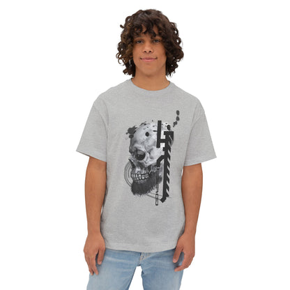 Gothic Skull Oversized Tee, Unisex Graphic T-Shirt, Edgy Streetwear Top, Alternative Fashion Apparel, Casual Wear for Events