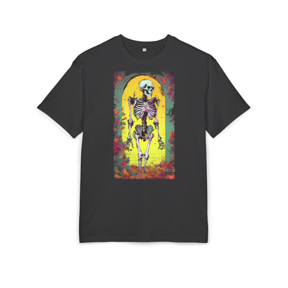 Skeleton Graphic Oversize Tee - Unisex Halloween Shirt, Comfortable Casual Wear, Spooky Vibes, Perfect for Parties and Everyday