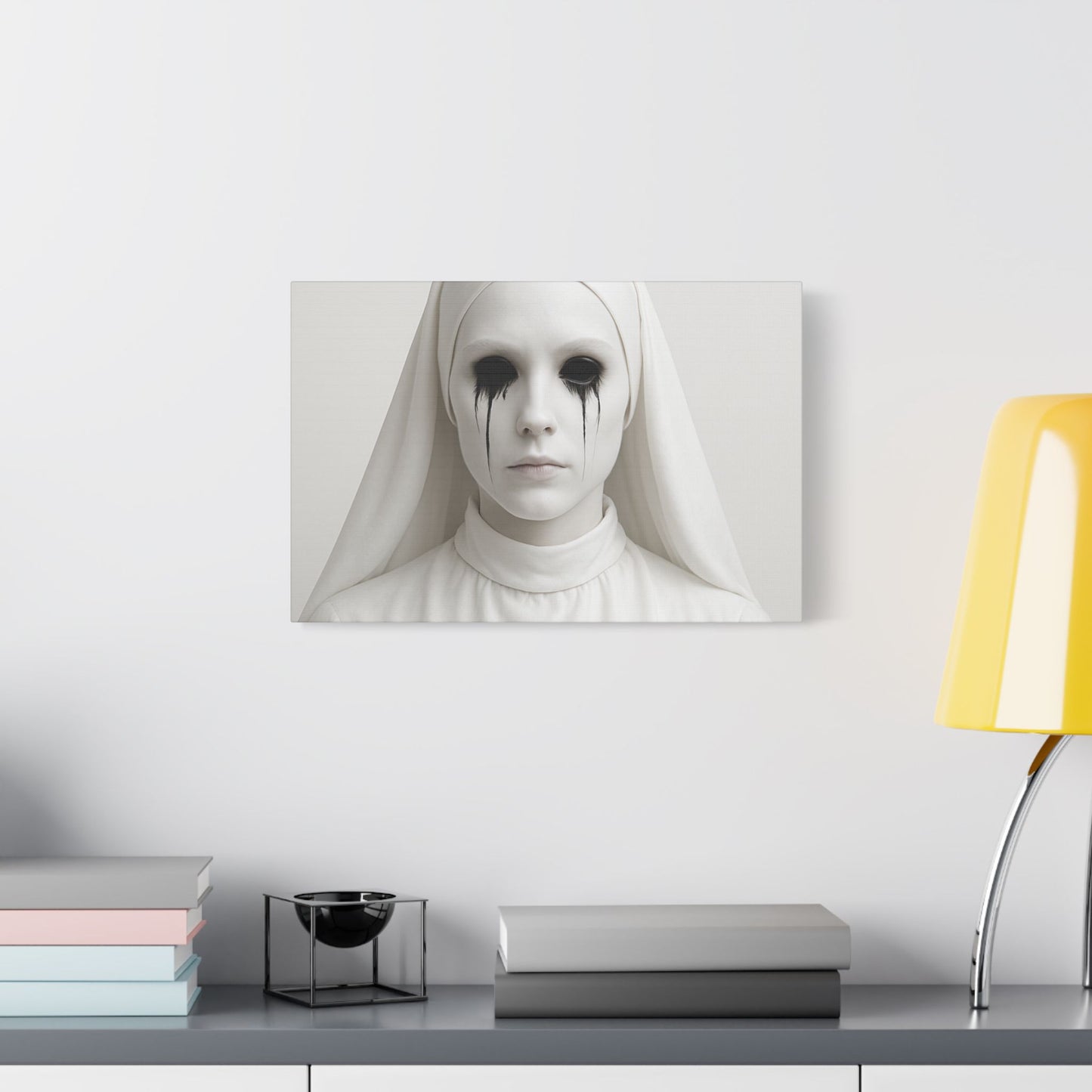 Eerie Art Canvas Print, Creepy Home Decor, Gothic Wall Art, Haunted House Decoration, Dark Aesthetic Gift