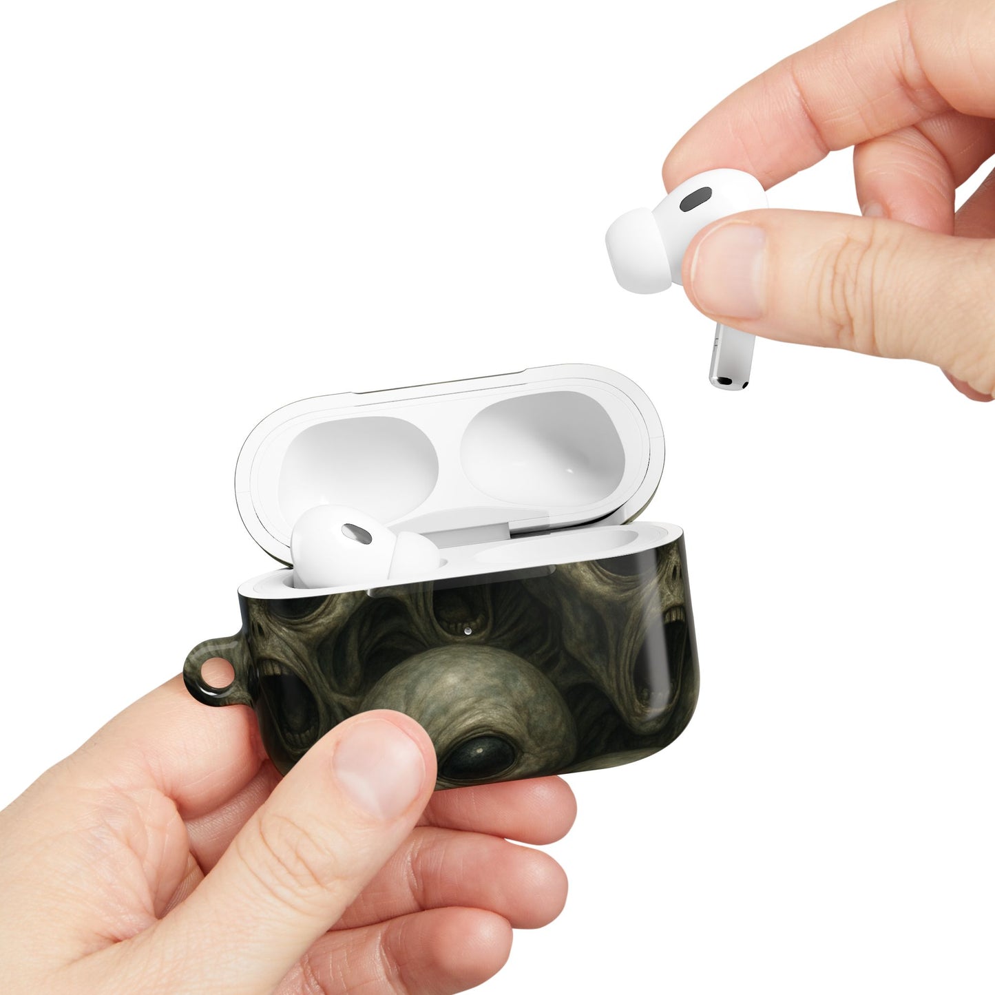 Alien-Themed AirPod Case, Unique Gift for Sci-Fi Lovers, Cool Accessory for Music Enthusiasts, Perfect for Halloween, Collectible