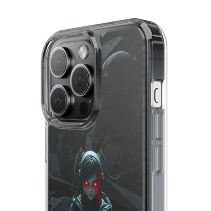 Futuristic Clear Phone Case with Cyberpunk Design - Edgy and Stylish