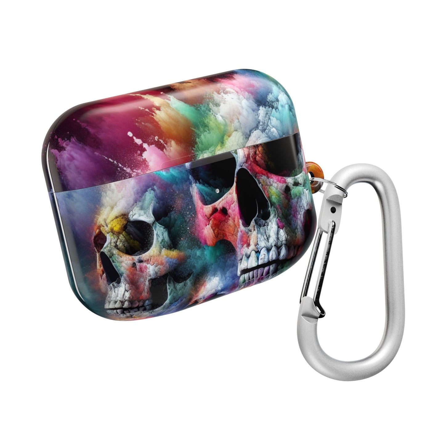 Colorful Skull AirPod Case, Unique Airpod Cover for Music Lovers, Trendy Skull Accessories, Gift for Teens, Halloween Tech Gear