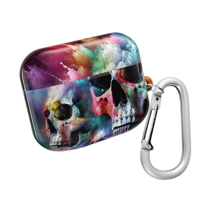 Colorful Skull AirPod Case, Unique Airpod Cover for Music Lovers, Trendy Skull Accessories, Gift for Teens, Halloween Tech Gear