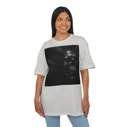 Skull Graphic Oversized Tee - Unisex Heavy Tee for Casual Wear, Street Style, Halloween Attire, Gift for Friends, Unique Art Tee