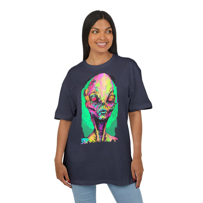 Alien Art Oversize Tee, Graphic Tee, Unisex T-Shirt, Casual Wear, Unique Gift for Sci-Fi Lovers