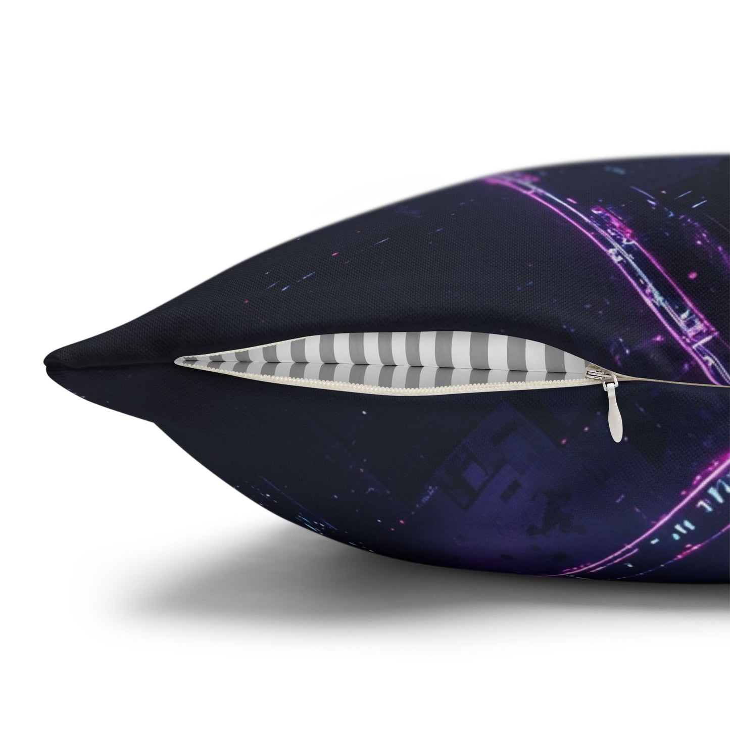 Futuristic Cityscape Pillowcase, Home Decor, Throw Pillow Cover, Gift for Gamers, Cyberpunk Vibe, Modern Bedroom Accent